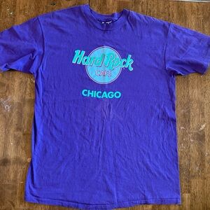 90s Single Stitch Hard Rock Cafe Chicago Purple T-Shirt